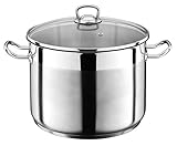 XXL 20 Liter Großer Kochtopf mit Glasdeckel INDUKTION Jumbotopf 31 x 31cm (H x Ø) Suppentopf Topf Eintop