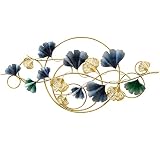 COMY Wandschmuck Metall Wanddekoration Wandverzierung Dekoration Ginkgo, Handgemachte Wandskulpturen für Home Office Wohnzimmer Schlafzimmer W