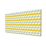 banjado® Küchenrückwand Glas als Spritzschutz für Küche 70x70cm – Fliesenspiegel mit Motiv Leporello – Nischenrückwand selbstklebend ohne Bohren aus Sicherheitsglas - magnetisch & beschreibb