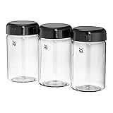 WMF Küchenminis Joghurtbecher, 3 Joghurt-to-go-Becher, BPA-frei, Erweiterungsset, à 150 ml, transp