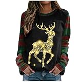 Pullover & Strickjacken FüR Damen Teenager MäDchen Weihnachten Sweatshirt Christmas Sweater Top Weihnachtsmotiv Winterpulli Crew Neck Jumper Festival Outfit Damen Partner Pullover W