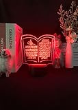 Nachtlicht Koran 3D Lampe Islamisches Geschenk Tischlampe Nachtschlaf Beleuchtung Desktop Kirche Dekoration L