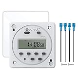 Neoteck Zeitschaltuhr DC/AC 12V 16A LCD Digital-Display Programmierbar Timer OVP Neu DE Mit festem Gehäuse Wasserdichtes Gehäuse und Vier Klemmenblöck