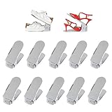 DEULINE 10 x Verstellbarer Schuhregal Schuhstapler schuhaufbewahrung Schuhorganizer Schuhhalter Farbe: G