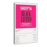 Skepta Blacklist Leinwand-Poster, Wandkunst, Dekordruck, Bild für Wohnzimmer, Schlafzimmer, Dekoration, Rahmen: 60 x 90