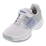 Wilson KAOS Junior Tennisschuhe, (Weiß/Perlblau/Dazzling Blue), 46 EU