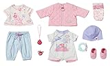 Zapf Creation 703267 Baby Annabell Mix & Match Set - Für Kleinkinder ab 3 Jahren - Geeignet für kleine Kinderhände - Inklusive Strampler, T-Shirt, Hose, Jack