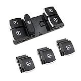 Autofenster Schalter Auto-Innen-Power-Fensterschalter-Kontrollknopf für Passat B6 3c CC Golf 5 Mk5 6 Mk6 plus -Kaninchen 5ND 959 855 5ND 959 857 Fensterheber (Color : 1)