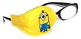 Orthoptische Augenklappe für Amblyopie Sehschwäche zur Therapie Behandlung für Kinder und Erwachsene, Design # 7 Bob SpongeBob, Gelb, Gelb