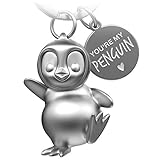 FABACH Pinguin Schlüsselanhänger Breezy - Pinguin Glücksbringer Geschenke Freundin oder Freund - Partner Geschenk Liebe Schlüsselanhänger zu Geburtstag, Jahrestag - Gravur You're My Peng