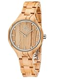 GREENTREEN Damen Holzuhr Analog Quarzwerk mit Holz Armband Verstellb