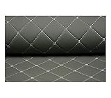 DIY Lederkonzept Kunstleder Polsterstoff Gesteppt Kaschiert Meterware Möbelstoff Dekostoff,Grau (Color : Gray Square, Size : 1.43×3m)