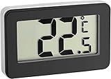 TFA Dostmann Digitales Thermometer, 30.2028.01, ideales Kühlthermometer, mit Magnet und Handler, klein und handlich, schwarz, L 68 x B 25 (14) x H 43 (61)