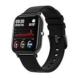 XYZK P8 Smartwatch für Herren, Damen und Herren, Fitness-Uhr mit Blutdruck/Blutsauerstoff/Pulsmesser, Aktivitätstracker Schrittzähler, D(F)