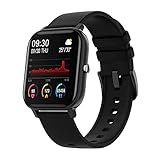 XYZK P8 Smartwatch für Herren, Damen und Herren, Fitness-Uhr mit Blutdruck/Blutsauerstoff/Pulsmesser, Aktivitätstracker Schrittzähler, D(F)