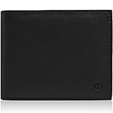 Schlanke Leder Bifold Geldbörsen für Männer - Minimalistische Herren Brieftasche RFID-Blockierung Kartenhalter mit ID-Fenster Box Geschenke für M