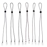 SwirlColor Serviettenhalter Kette, Einstellbar Serviettenclips für Männer Frauen Jungen Mädchen Kleidung Schutz Serviettenkette für Restaurants Restaurant Hotel 6 Stück, Größe 65cm / 25