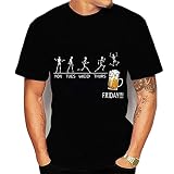 T-Shirt Herren Sommer Klassisch Mode Rundhals Regular Fit Herren Shirt Modern Kreative Neuheit Druck Herren Kurzarm Casual Atmungsaktives Herren F
