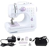 HXcomet NäHmaschine,Mini Sewing Machine,HandnäHmaschine Testsieger,Kinder Nähmaschine,12 Stiche 2 Geschwindigkeit NäHmaschine Mit FußPedal Und Led-Licht,FüR AnfäNger HeimnäHen B