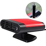 WANYIG Heizlüfter Auto 12V 150W Heizlüfter Auto Heizung Portable Defroster Demister Auto 12V (Rot, ohne Luftreinigung)