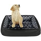 Superkissen24. Hundebett Hundekorb Hundesofa Tierbett für Kleine, Mittlere und Grosse Hunde - Waschbar - Größe M - Schwarz und G