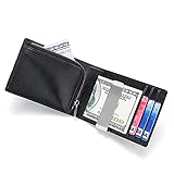 Xinying Herren Geldbörse Leder Geldscheinklammer Geldbörsen für Herren RFID Blocking Short Slim Brieftasche mit Clip Kreditkartenetui für Herren mit Ausw