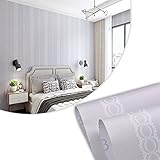 HIMAPETTR Moderne Streifen Vliestapete, Minimalistisch Selbstklebend Tapete, Esszimmer ​kinderzimmer Flur Schlafzimmer Wohnzimmer Dekoration(10 * 0.53m),Grau,1p