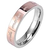 Romantisches Titanstahl-Armband für Paare, Vintage-Design, Verlobungsring, Hochzeitsring, für Sie und I