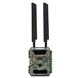 PNI Hunting 400C Wildkamera 4G LTE Foto- und Videofalle mit Bewegungsmelder Nachtsicht 12MP 1080P Full HD 100° Weitwinkel mit Internet, Foto&Video am Telefon, E-Mail Infrarot No Glow LEDs und IP66