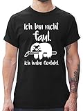 Sprüche Statement mit Spruch - Ich Bin Nicht faul weiß - S - Schwarz - ich Bin Nicht faul Tshirt - L190 - Tshirt Herren und Männer T-S