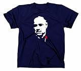 #1 Don Vito Corleone Kult T-Shirt Der Pate, navy, M