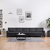 Wohnzimmersofa,Wohnzimmermöbel,Mit Rückenlehne und Armlehnen,Für Wohnzimmer,Schlafzimmer,Büro, Wohnung,Familienunterhaltungszentrum,Empfangszimmer,5-Sitzer Sofa Dunkelgrau S