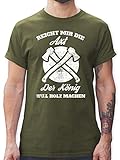 Sprüche Statement mit Spruch - Reicht Mir die Axt - XXL - Army Grün - Anti-Antifa - L190 - Tshirt Herren und Männer T-S