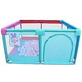 QULONG Laufstall Extra Groß Kinder, Sicherheit Baby Raumteiler Spielgehege für Kinderzimmer, Anti-Kollision Spielzaun mit Aufbewahrungstasche, 66 cm Höhe für Mama und Baby