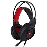 MOHAMEDR Dual-3,5-mm-Plug-Schnittstelle-Gaming-Kopfhörer-Headset mit MIC & LED Lichtkabellänge: 2,1m (Color : Red)