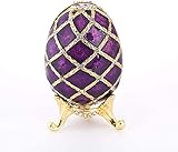 ZHIFENGLIU Handbemalte Schmuckschatulle Schmuckschatulle mit eleganter Kristallsammlerfigur und dekorativem Schmuck