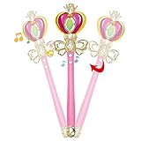 Pywee Sailor Moon Zauberstab Stab Star Moon Licht Musik Zauberstab blinkende Musik Spielzeug Anime Cosplay Musik Zauberstab