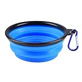 ZUOFENG Faltbar Reisenapf Napf für Hunde und Katzen, 1 Sets Faltbarer Silikon Hundenapf Reisen Futter Tragbarer Wassernapf Trinknapf Futternapf für Haustiere.(1 pcs)