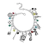 dyudyrujdtry Stranger Dinge Thema Kollektion 10 Logo Charms Karabinerhaken Schmuck Armband für Geburtstag, Valentinstag Tag, Jub