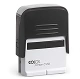 Stempel Firmenstempel Adresstempel Selbstfärber COLOP Printer mit Wunschtext Selbst gestalten (COLOP Printer C20 3-4 Zeilen Abdruckgröße: 14 x 38 mm)