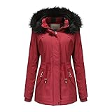 WWricotta Winterjacke Damen - wasserdichter bunt teddymäntel Frauen neu Fashion top Damen Mantel Knielang Winter Warmer Kapuze Mantel Damen Slim modischer Mantel Damen daunen Mantel für Frauen lang