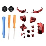 Denash Bunte Tasten für Xbox One Controller, Spiel LB RB LT RT Taste Schraubendreher Kit Ersatzteil Tool(Rot)