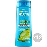 Fructis Set 12 Shampoo Citrus-Detox Anti-Schuppen Fett Haarpflege Mehrfarbig