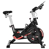 Sportgeräte Zuhause Ergometer Heimtrainer(150kg), Professional Heimtrainer Fahrrad, Multifunktionaler LCD-Display, Stufenlos Einstellbarer Widerstand, Flexibel Höhenverstellbarer Sitz, Tablet-S