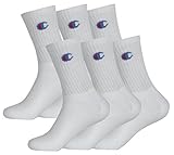 Champion Herren Legacy Crew Socks X6 Sportsocken (6er Pack), Weiß, 43-46 EU