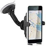 Wicked Chili Universal KFZ Halterung kompatibel mit Huawei Mate 10 Lite, P9 Lite, P8 Lite, Honor 9 Lite, Sony Xperia XCompact Handy Autohalter Scheibe (Made in Germany, für Hülle & Case) schw