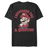 Nintendo Herren Mustache T-Shirt, schwarz, 5X-Groß