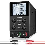 RUZIZAO Labornetzteil 30V 10A Regelbar: Labornetzgerät Variablen Schaltnetzteil Geregeltes Hochpräzises 4-stelliges LCD-Display 5V/2A USB-Anschluss Labor DC-Stromversorgung