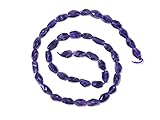 Taddart Minerals - 3X Lila Schmuck Strang aus dem natürlichen Edelstein Amethyst mit 7-11mm Linsen auf Faden aufgezogen - Schmuckherstellung