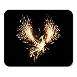 Mousepad Computer Notepad Office Orange Steigender brennender Vogel Phoenix Red Ancient Fire Flame Heimschule Game Player Computer Work